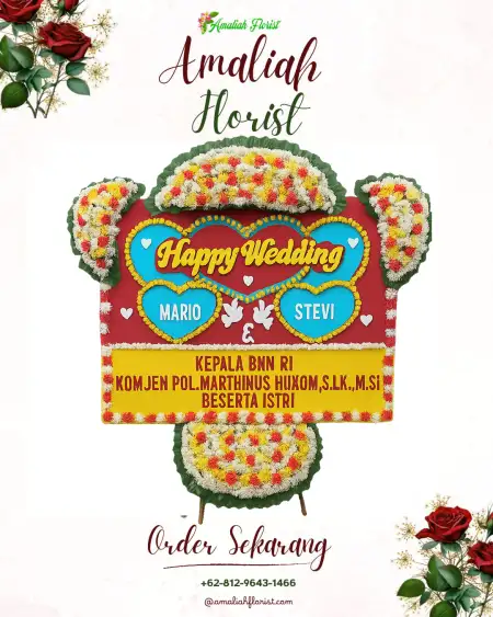 Papan Bunga Pernikahan Krembung